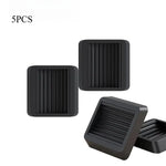 protège roulettes chaise noires rayures horizontales adhésif moderne kit antidérapant sols bois dur