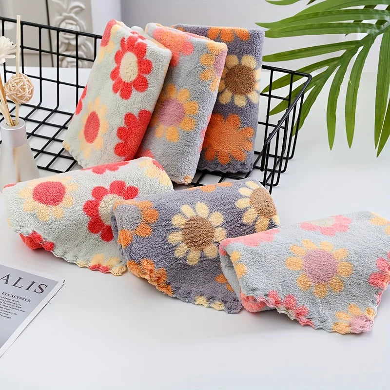 serviettes bohèmes fleuries gris rouge orange jaune ultra absorbantes séchage rapide douces moderne salon