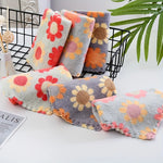 serviettes bohèmes fleuries gris rouge orange jaune ultra absorbantes séchage rapide douces moderne salon