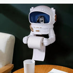 distributeur papier toilette astronaute blanc doré moderne porte serviettes papier