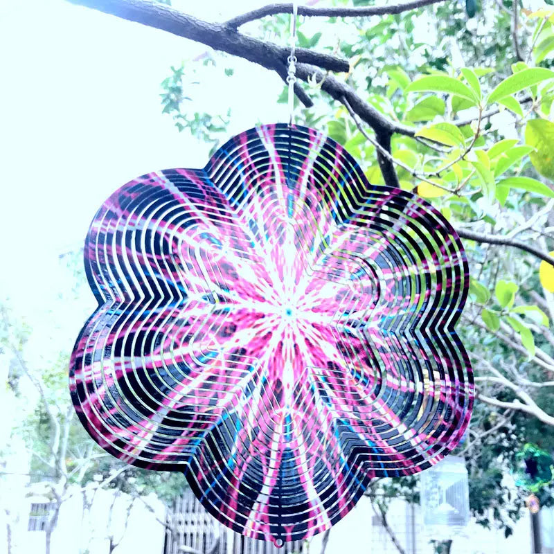 suspension décorative métal argenté moderne cercles coeurs chaînette anneau extérieur intérieur fée populaire