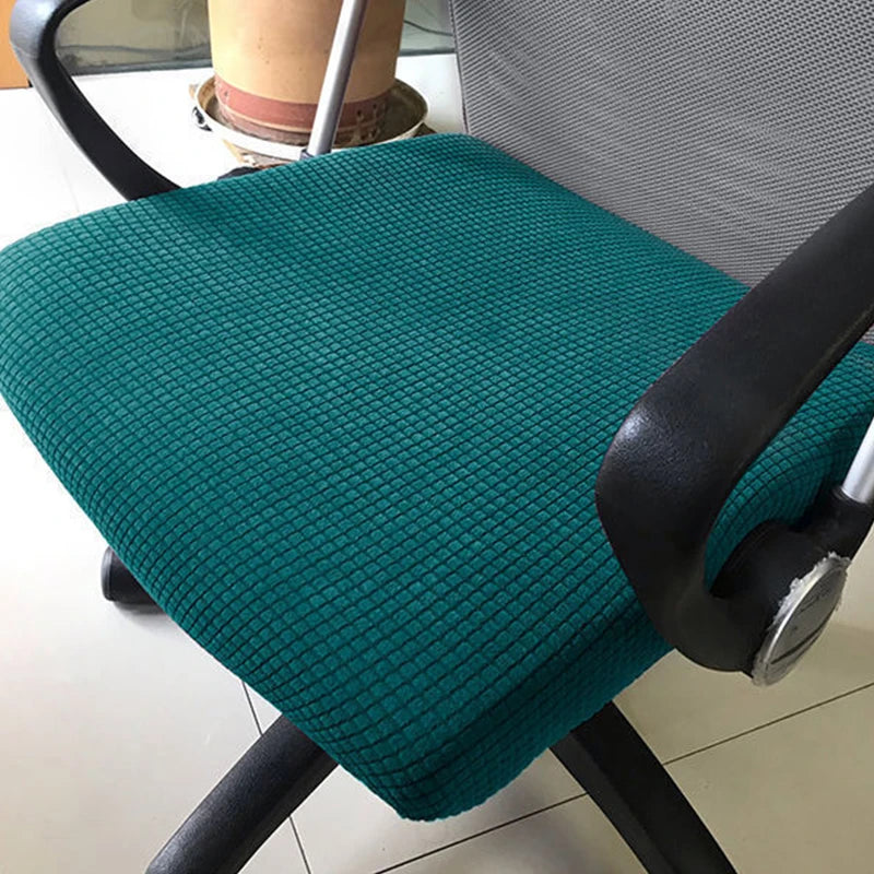 coussin chaise moderne vert foncé tissu carreaux adhésif polyester coton rétractable extensible durable