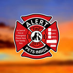 autocollants urgence animaux compagnie chiens chats oiseaux pompe incendie numéro d'urgence graphique informatif stickers