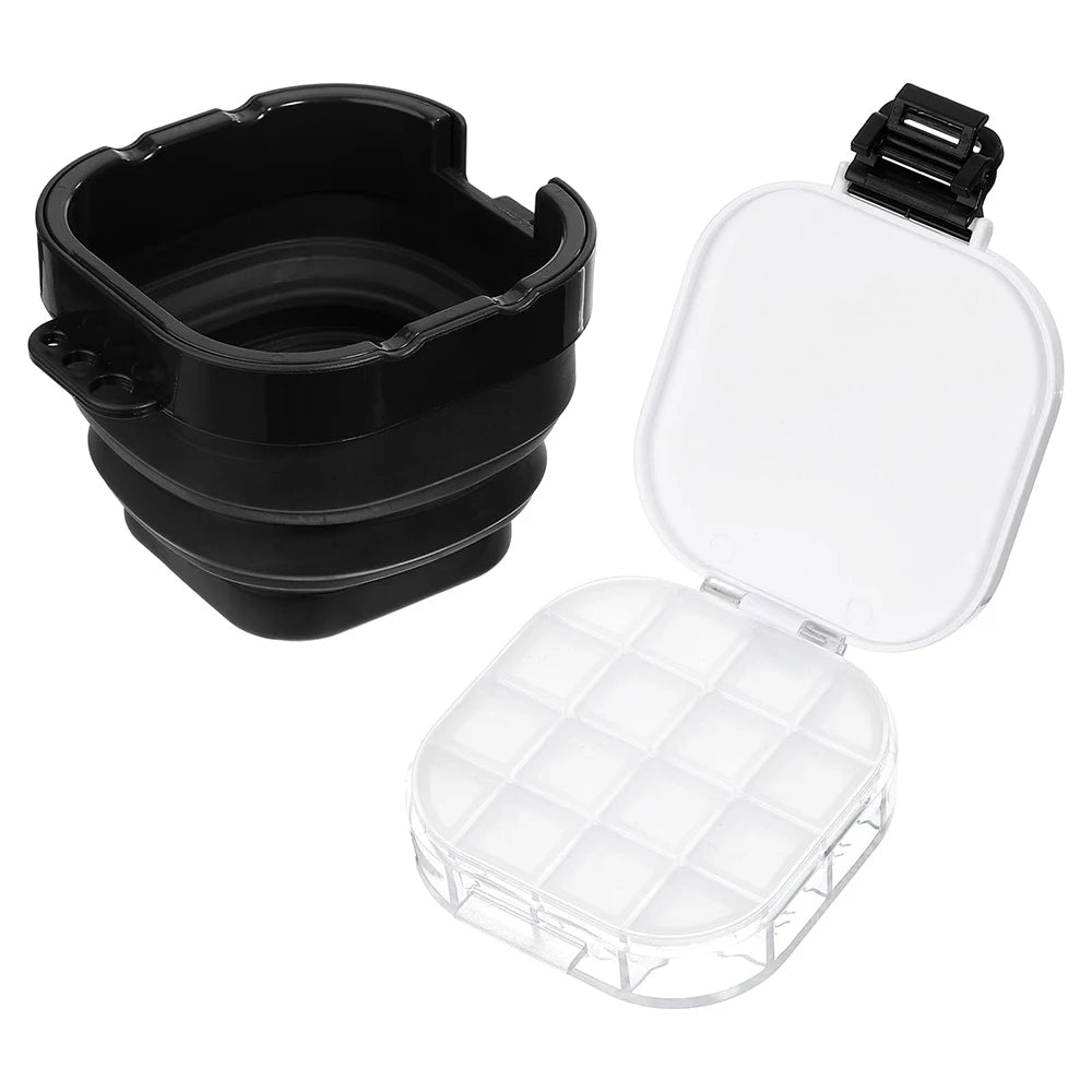 palette pliable peinture pot couvercle noir blanc moderne pratique aquarelle huile gouache