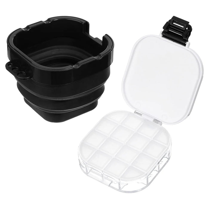 palette pliable peinture pot couvercle noir blanc moderne pratique aquarelle huile gouache