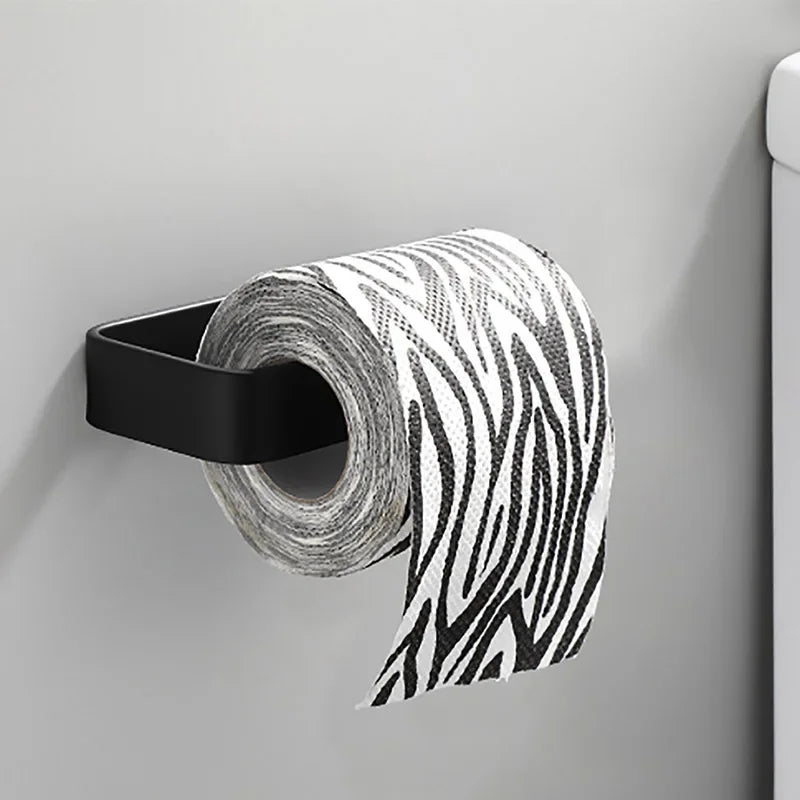 porte serviettes adhésifs modernes noirs opaques salle bains accessoires cuisine papier essuie mains rangement