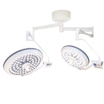 lumière chirurgicale led moderne deux dômes blanc gris éclairage opératoire sans ombre