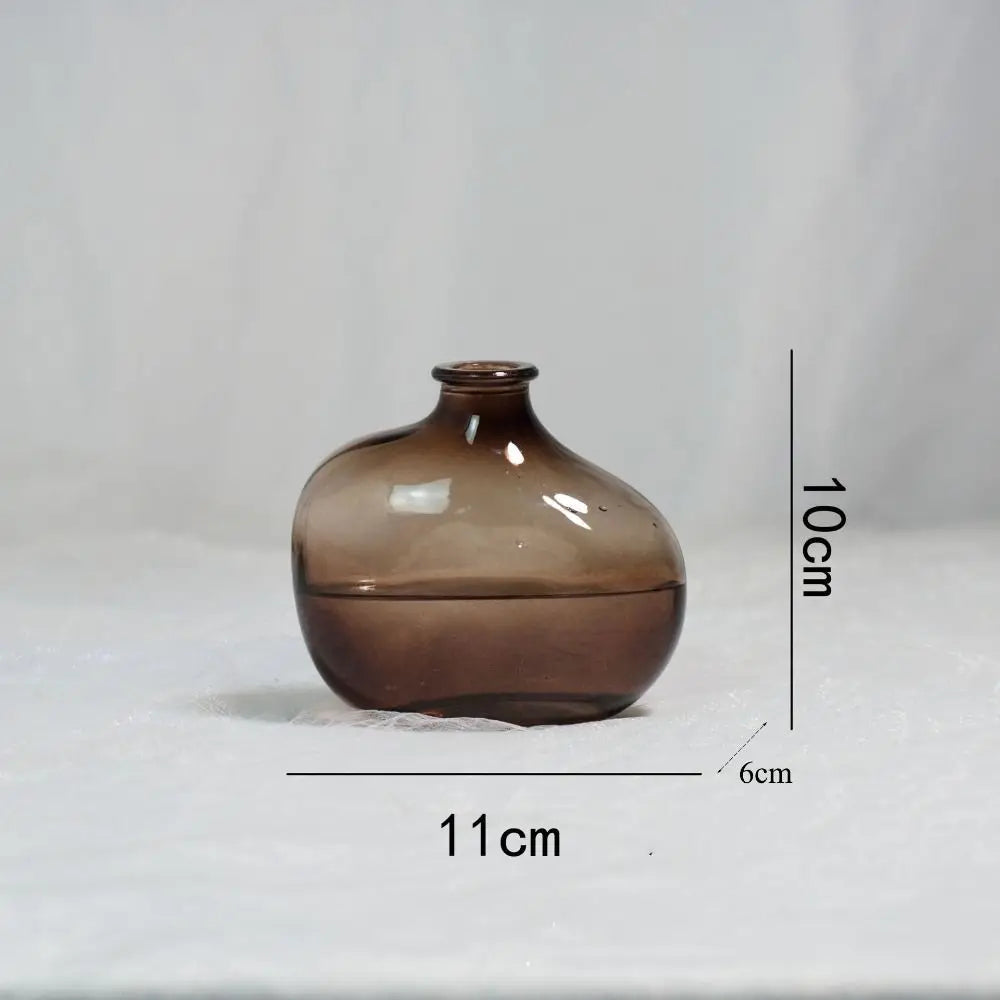 vases transparent modernes marron orange décoration maison simple minimaliste