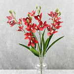 bouquet fleurs artificielles orchidée cymbidium violet rose décoration maison mariage intérieur moderne
