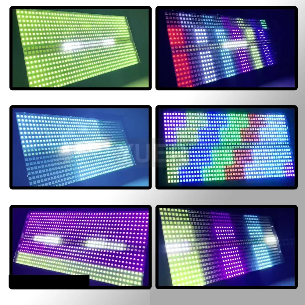 lumière stroboscopique led rvb blanche effet lavage scène dj controle dmx 200w noir moderne
