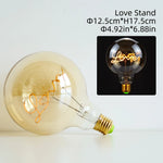 ampoule led filament transparente dorée love dream note vintage métallique moderne chambre 220v