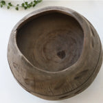 Cache pot bois gravures rustique marron clair sans fixation arrangement floral salon entrée chambre