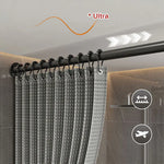 rideau douche gris clair moderne texture géométrique imperméable polyester salle bain maison