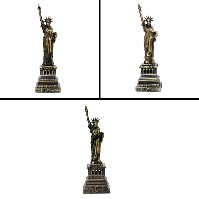 statue liberté miniature bronze doré décoration souvenir usa 30cm 25cm relief architectural