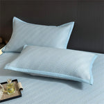 matelas rafraîchissant bleu rayures diagonales tissu pe anti bactéries air perméable lit simple double