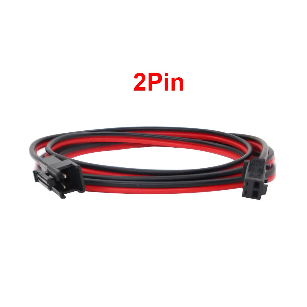 câbles électrique extension 24v led 2pin 3pin 4pin 5pin noir rouge vert bleu