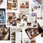 cartes postales vintage paysages urbains nature clips décoratives minimalistes modernes