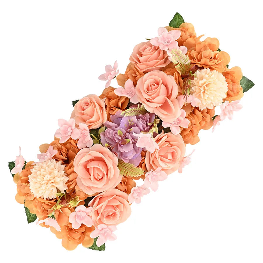 décoration murale florale artificielle romantique rose blanc extérieur mariage anniversaire party