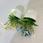 plantes artificielles fleurs feuilles moderne blanc rose violet jaune bleu pot décoration intérieureextérieur
