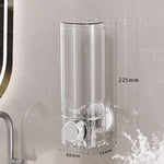 distributeur savon liquide adhésif transparent noir facile moderne minimaliste salle bain cuisine