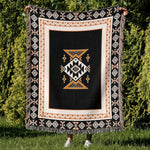 tapis boho chic couverture plaid portable géométrique floral aztèque printemps automne jaune marron bleuclair