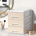 rangement tiroirs multi niveaux couvercle coulissant moderne gris clair blanc matériau métal organisateur