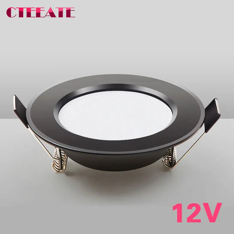 Spot LED noir étanche 3W 5W 7W 9W 12W 15W 6000K 4000K 3000K clips