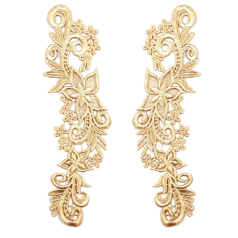 ruban dentelle floral ajouré vert blanc doré rouge noir classique élégant fait main écologique
