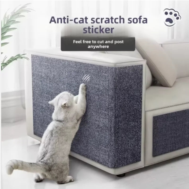 sticker adhésif anti griffure protection canapé moderne tissu motifs chats couleur beige noir gris