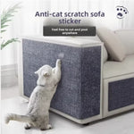 sticker adhésif anti griffure protection canapé moderne tissu motifs chats couleur beige noir gris