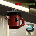 tasse imprimée léopard animal oiseaux texte classique verte rouge beige fixée brosse dentifrice