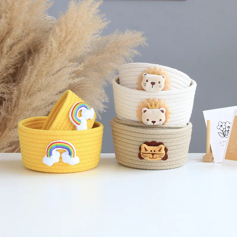 boîtes rangement texturées animaux enfants gris jaune blanc opacité nordique rond resizable respectueuxenvironnement