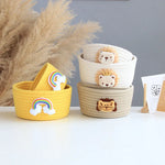 boîtes rangement texturées animaux enfants gris jaune blanc opacité nordique rond resizable respectueuxenvironnement