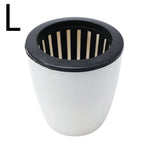 pots plante suspension blanc noir moderne grille drainage fibres végétales