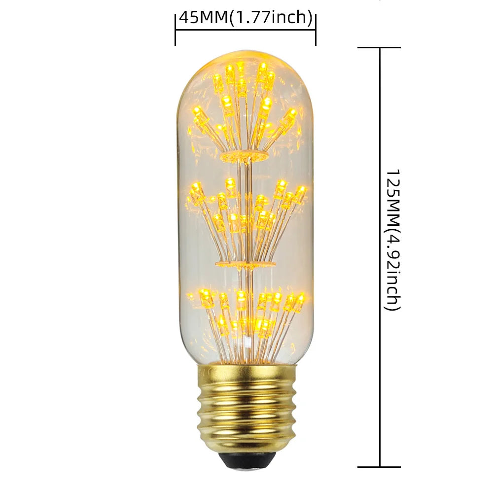 ampoules led décoratives vintage transparentes filament feuilles dorées opalescentes culot e27