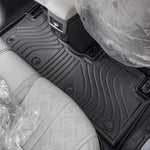 tapis sol voiture noir rayures horizontales surface rugueuse moderne résistant eyelets six pièces