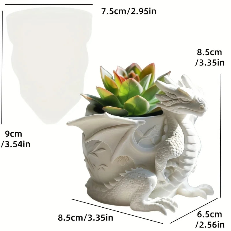 moule silicone cache pot crâne fleurs décoratif résine plante succulente jardin objet artisanal noir