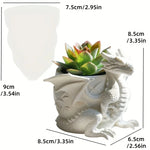 moule silicone cache pot crâne fleurs décoratif résine plante succulente jardin objet artisanal noir
