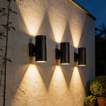 applique murale extérieure led aluminium moderne étanche jardin porche entrée lumière chaude blanche
