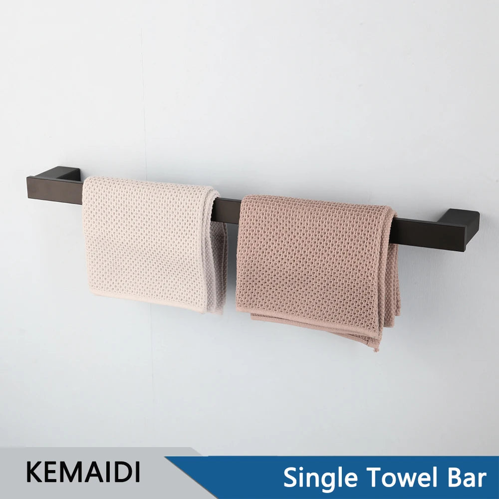 accessoires salle bain noir moderne ensemble porte serviettes papier toilette brosse dents móc cosmétiques