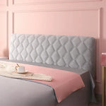 Tête de lit matelassée blanche en polyester et coton