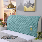 protège tête lit quadrillé adhésif moderne bleu clair gris beige poche tournesol 120 150