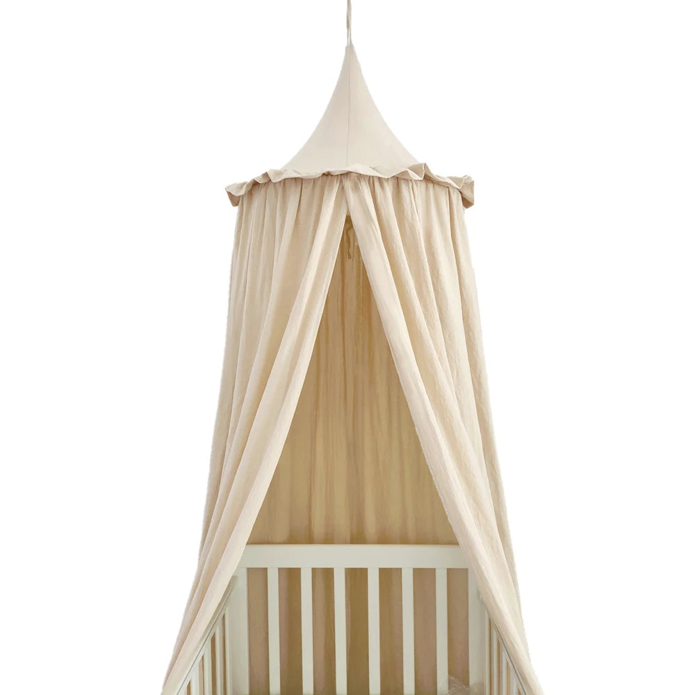 rideau lit bébé rose clair classique 100 coton unisexe solide texture légèrement rugueuse