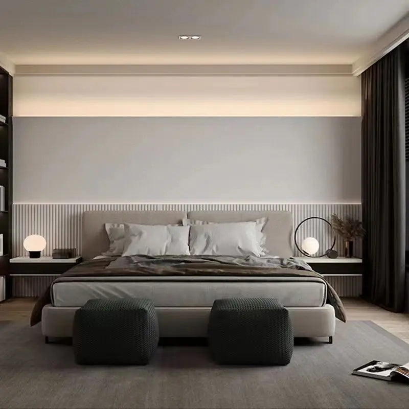 éclairage intérieur led barre lumineuse aluminium blanc moderne clips chambre coucher
