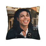 housse coussin imprimé souriant noir moderne zip invisible décoration intérieure lit maison respectueux environnement