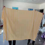 serviette plage coton rayée bleu clair rose vert moderne rapide absorption machine