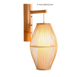 Détail tressage bambou lampe