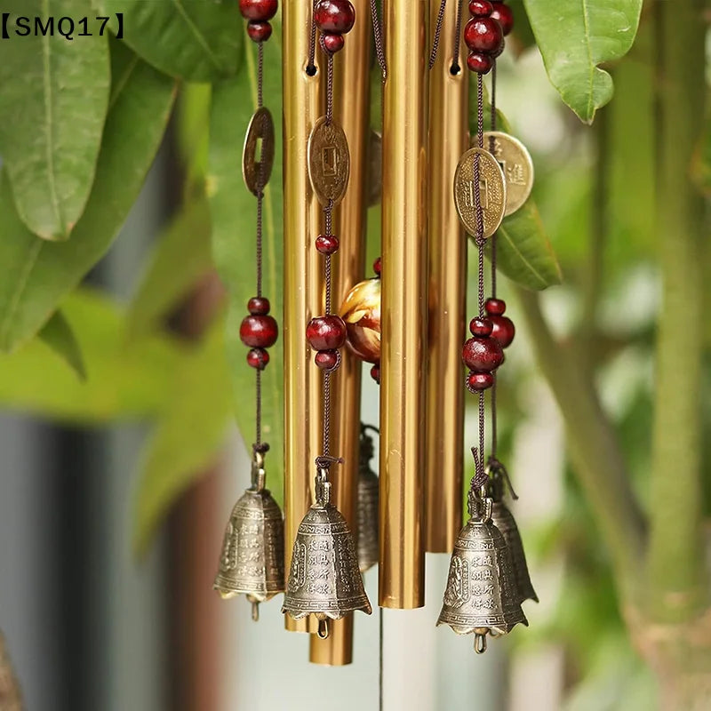 cloches vent dorées rouges traditionnelles décoration intérieure extérieure chance decoration jardin