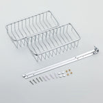 étagère salle bain double niveau or chrome moderne minimaliste clips inclusion vis écrous