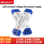 transformateur led 12w 24w 36w 60w 100w dc12v dc24v bleu blanc moderne silent